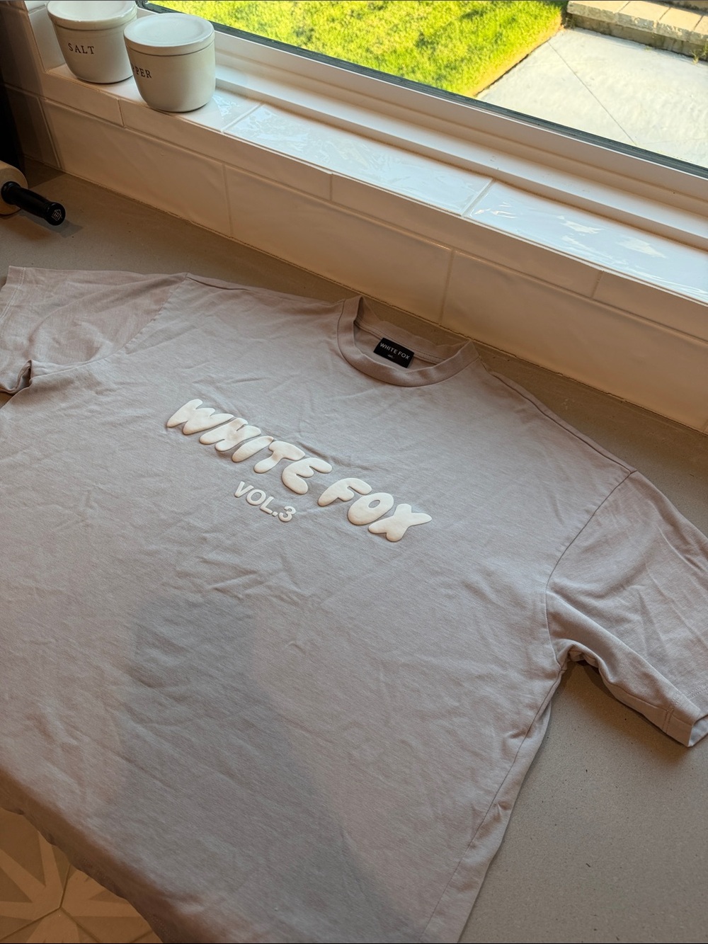 White Fox Boutique Vol.3 Short-Sleeve Tee — Light Beige